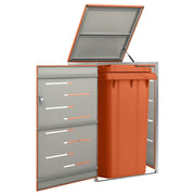 Containerberging enkel 69x77,5x112,5 cm roestvrij staal oranje