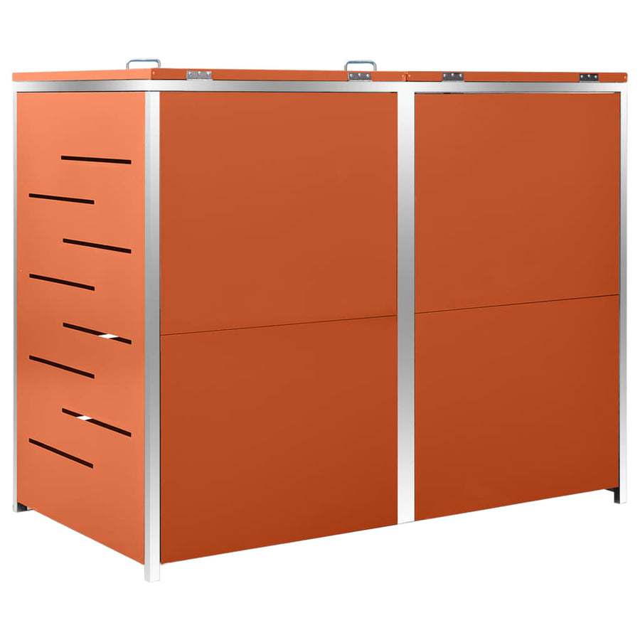 Containerberging Dubbel 138X77,5X112,5 Cm Roestvrij Staal 2 containers orange