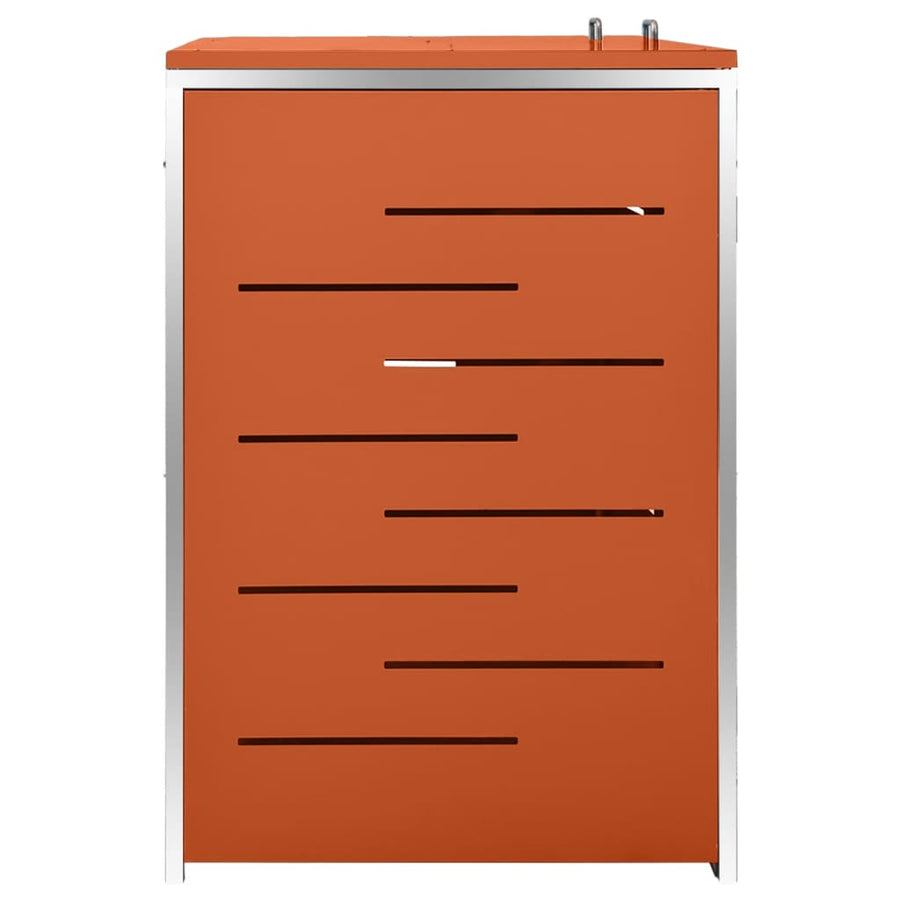 Containerberging Dubbel 138X77,5X112,5 Cm Roestvrij Staal 2 containers orange