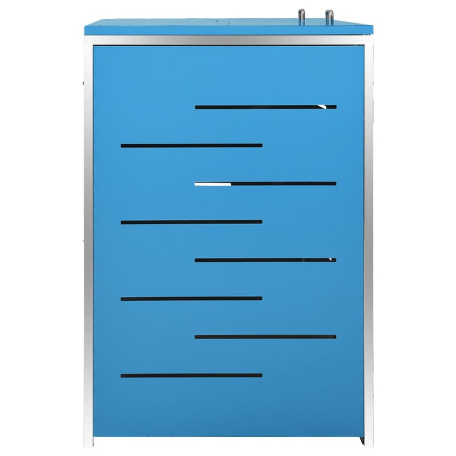 Containerberging Dubbel 138X77,5X112,5 Cm Roestvrij Staal 2 containers Blauw