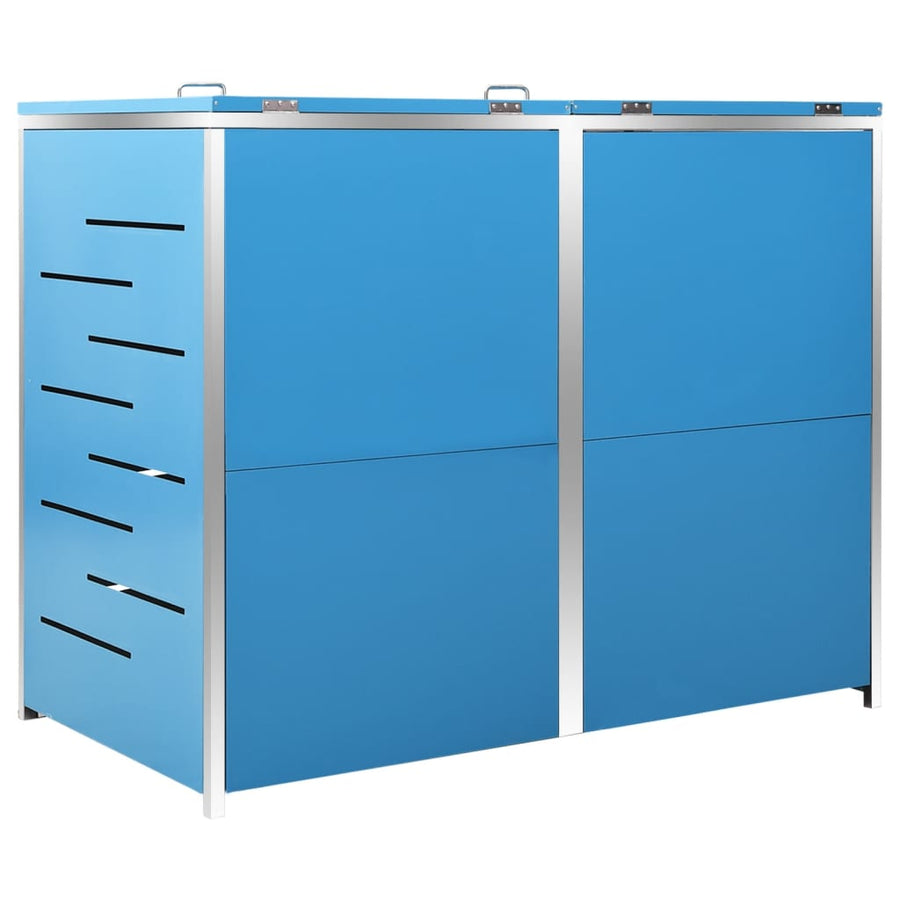 Containerberging Dubbel 138X77,5X112,5 Cm Roestvrij Staal 2 containers Blauw