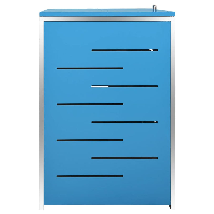 Containerberging Driedubbel 207X77,5X112,5 Cm Roestvrij Staal 3 containers Blauw