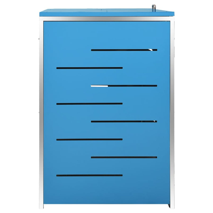 Containerberging Vierdubbel 276,5X77,5X112,5 Cm Roestvrij Staal 4 containers Blauw