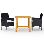 3-piece Garden Set Black