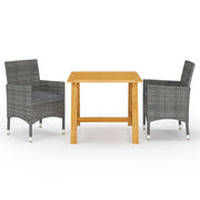 3-piece Garden Set Grey