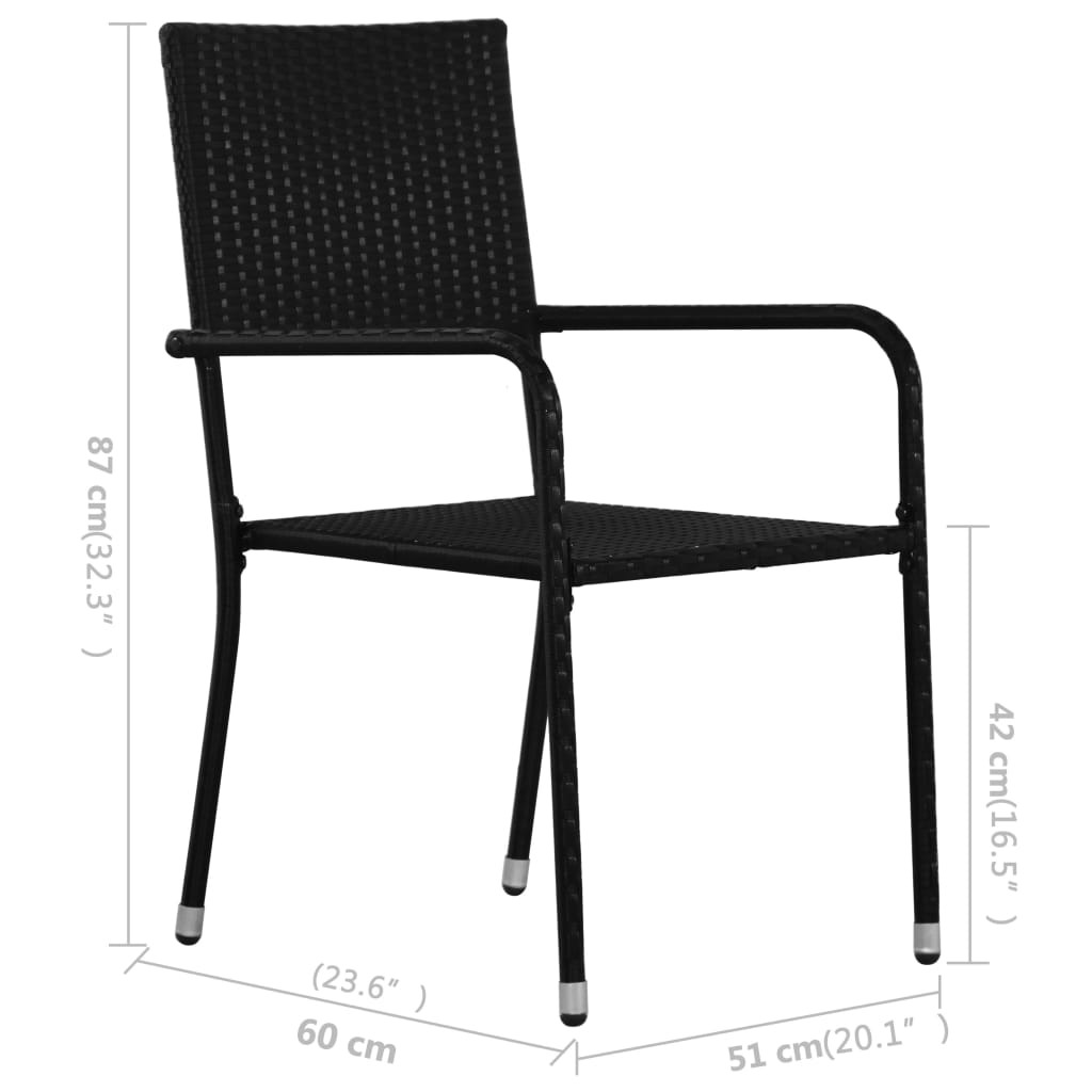 -Delige Tuinset Zwart