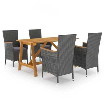 -Delige Tuinset Grijs en bruin