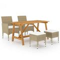 5-delige Tuinset beige