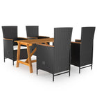5-piece Garden Set black