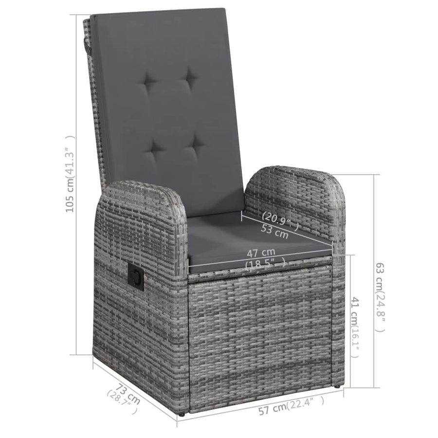 -Delige Tuinset Grijs