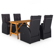 5-piece Garden Set black