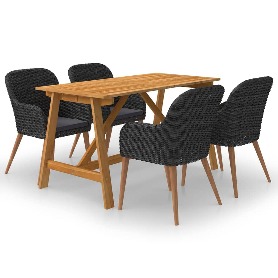 5-Delige Tuinset Zwart