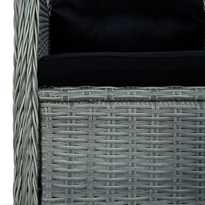 -Delige Tuinset Lichtgrijs light grey and black