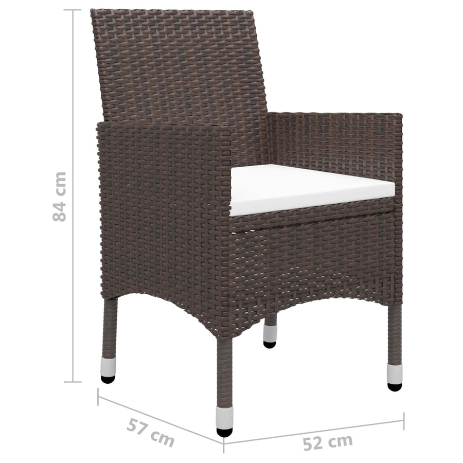 5-Delige Tuinset Bruin