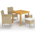 5-delige Tuinset beige
