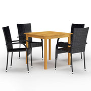 5-piece Garden Set black