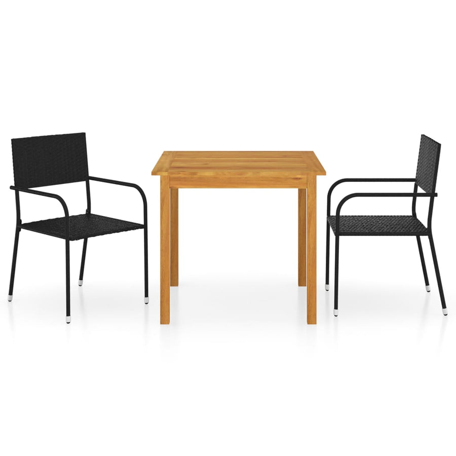 3-delige Tuinset zwart