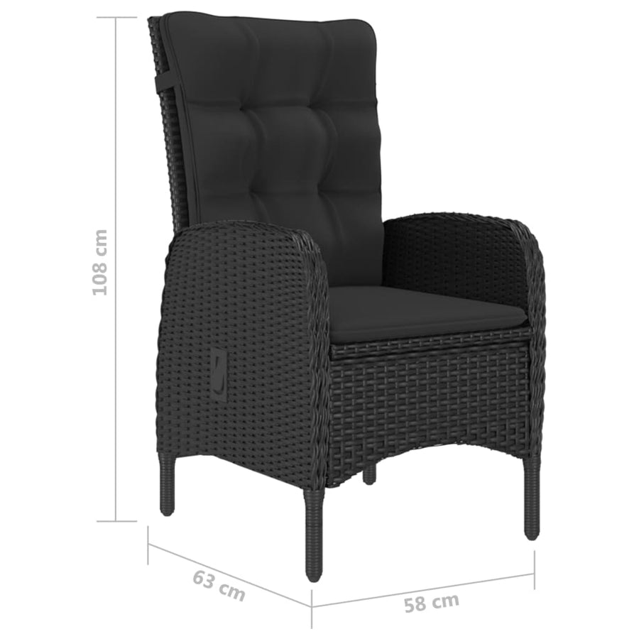 -Delige Tuinset 7 Zwart