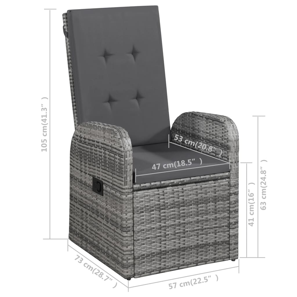 -Delige Tuinset 5 Grijs
