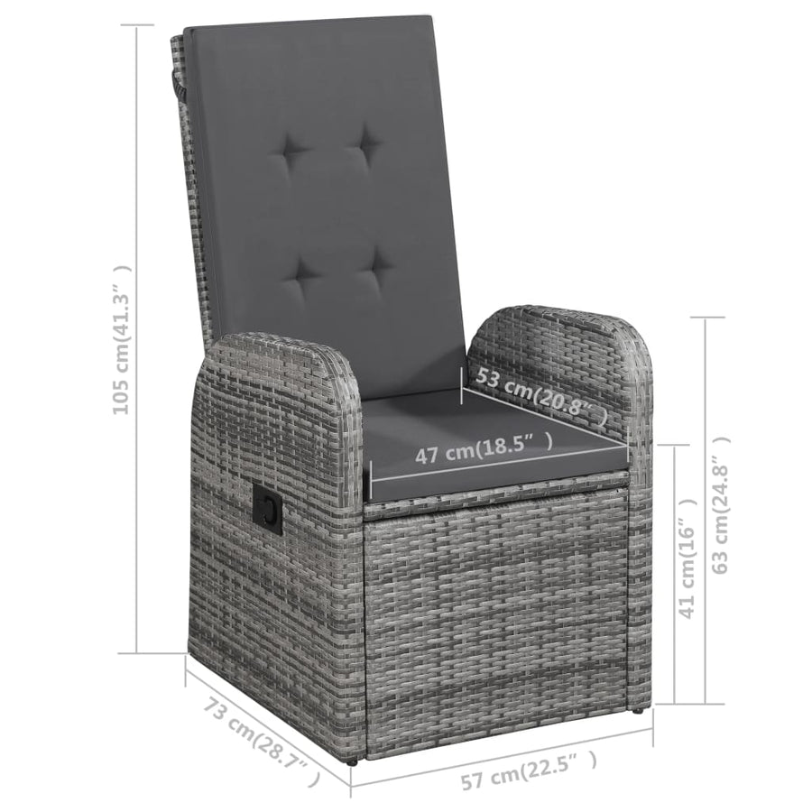 -Delige Tuinset 5 Grijs