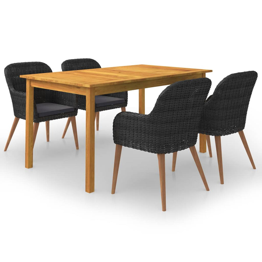 5-Delige Tuinset Zwart