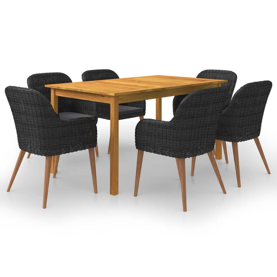 7-Delige Tuinset Zwart