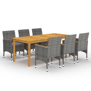 7-piece garden furniture set grey