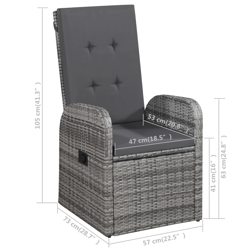 -Delige Tuinset 9 Grijs