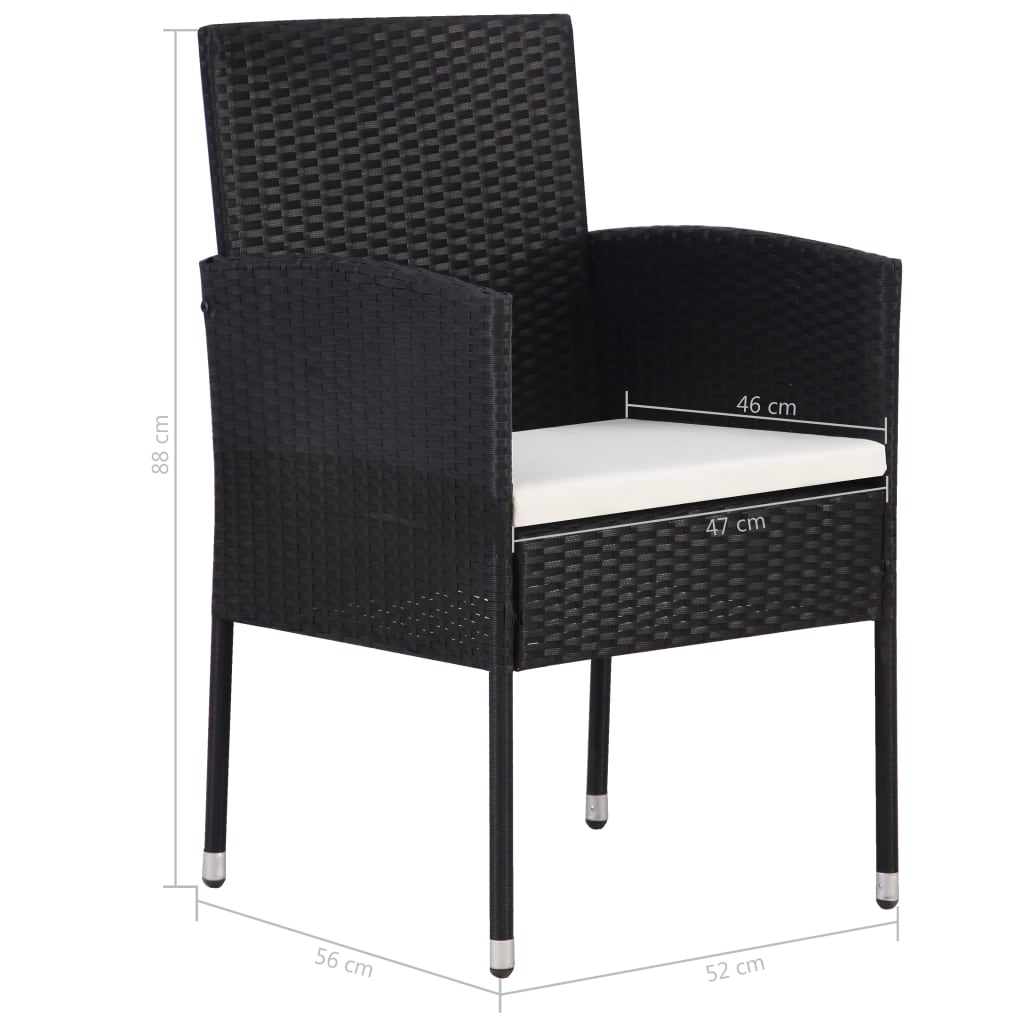 -Delige Tuinset 7 Zwart en wit