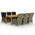 7-piece brown garden set