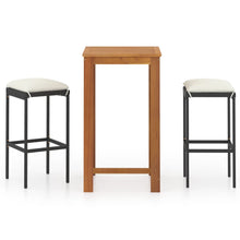 -Delige Tuinbarset Met Kussens 3 Zwart