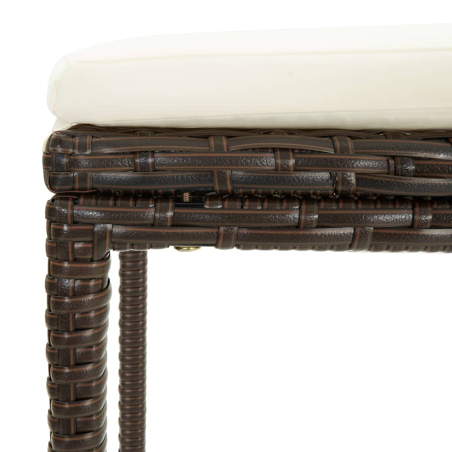 -Delige Tuinbarset Met Kussens 9 Bruin