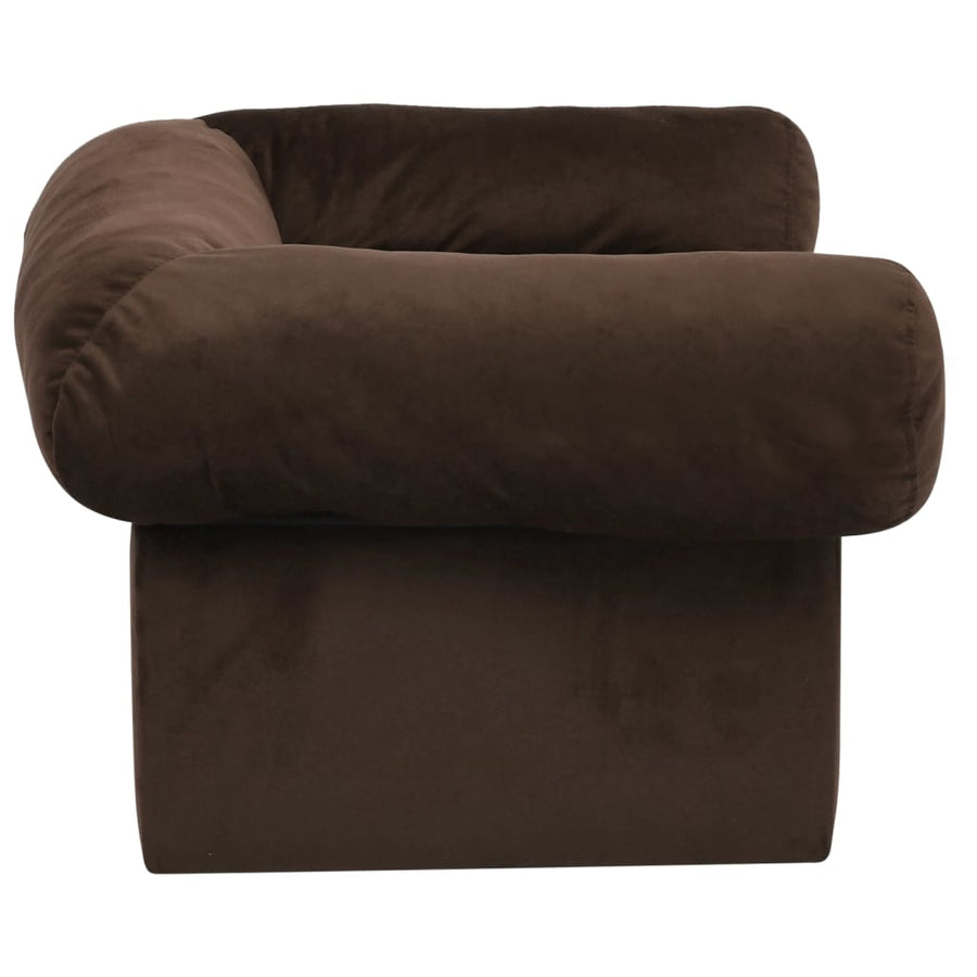 Hondenbank Met Lade 75X50X38 Cm Pluche Bruin