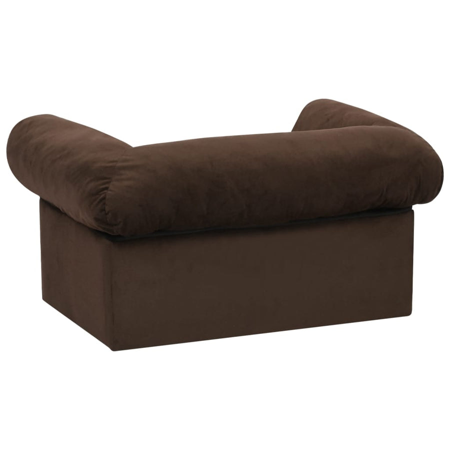 Hondenbank Met Lade 75X50X38 Cm Pluche Bruin