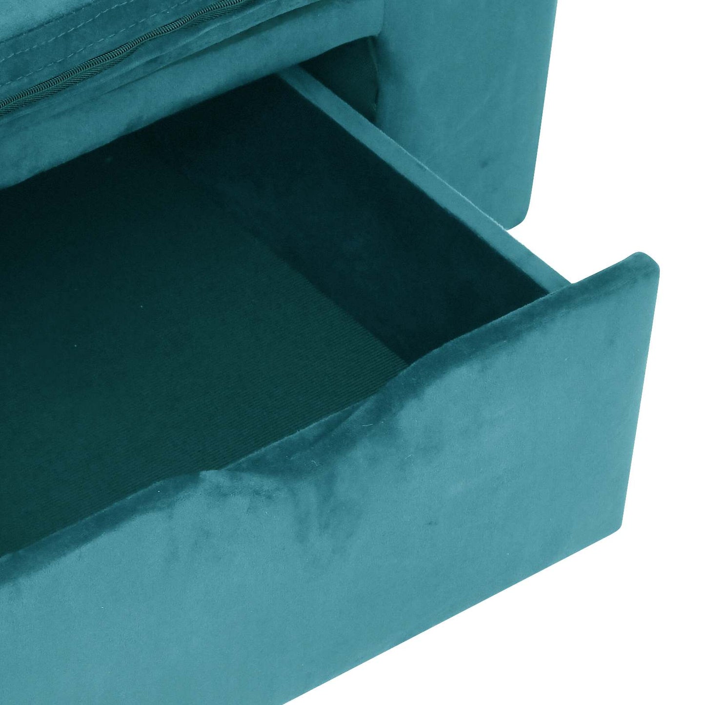Hondenbank met opslag Turquoise 75 x 50 x 38cm Pluche