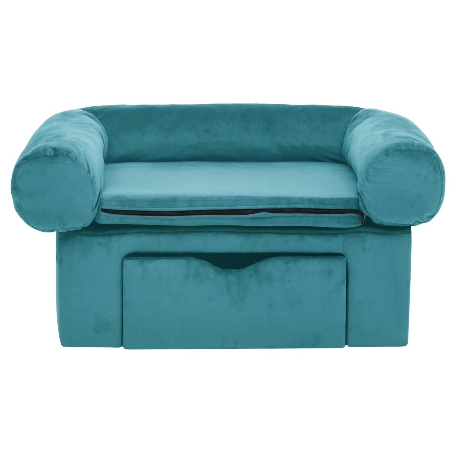 Hondenbank met opslag Turquoise 75 x 50 x 38cm Pluche