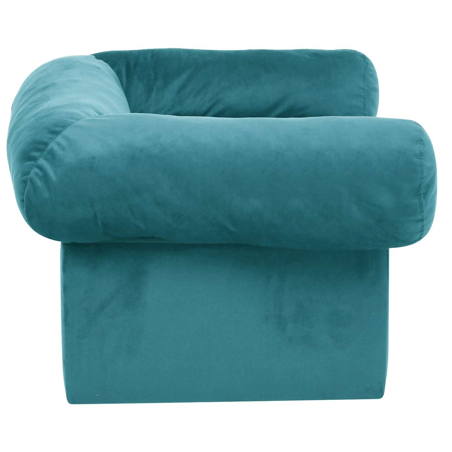 Hondenbank met opslag Turquoise 75 x 50 x 38cm Pluche