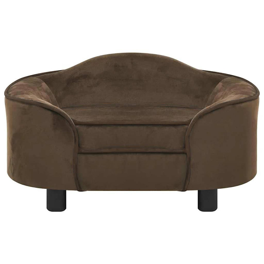 Hondenbank 67x47x36 cm pluche bruin
