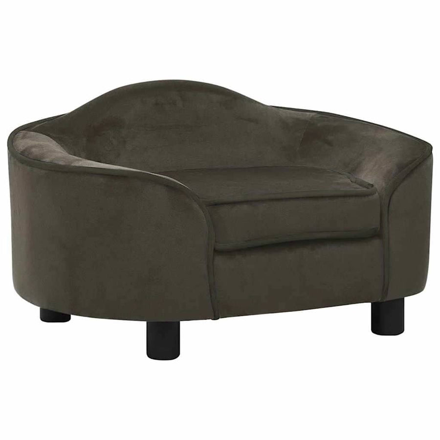 Hondenbank 67X47X36 Cm Pluche Donkergrijs