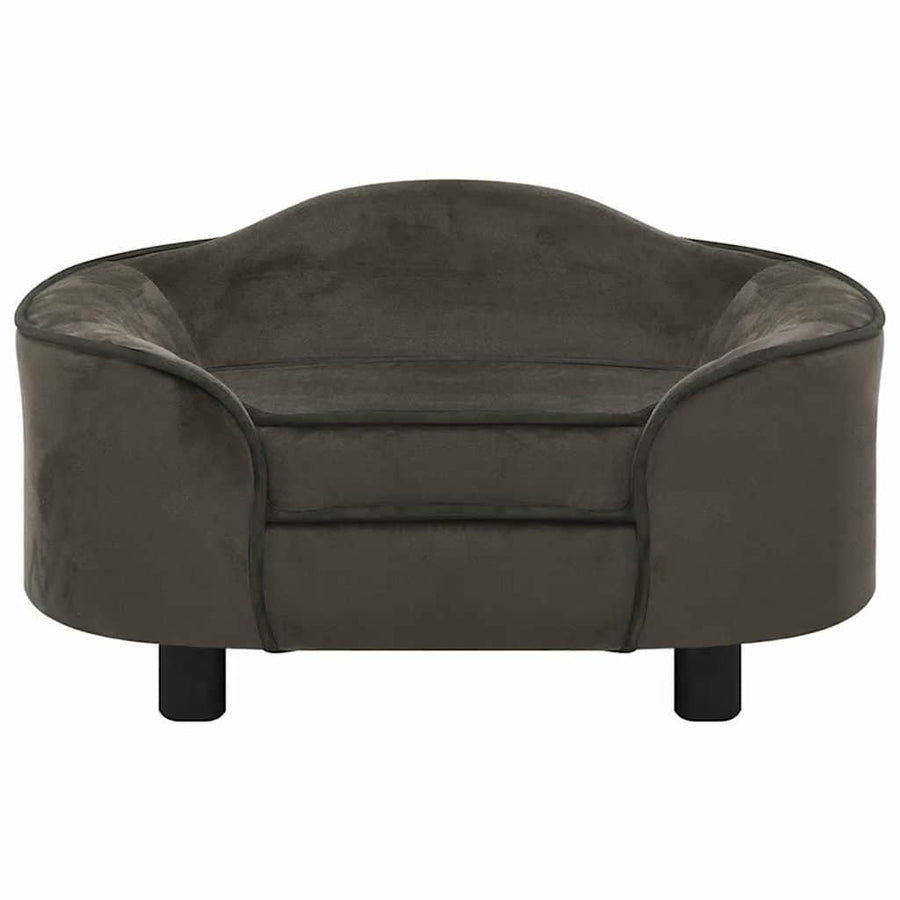 Hondenbank 67X47X36 Cm Pluche Donkergrijs