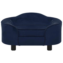 Hondenbank 67x47x36 cm pluche blauw