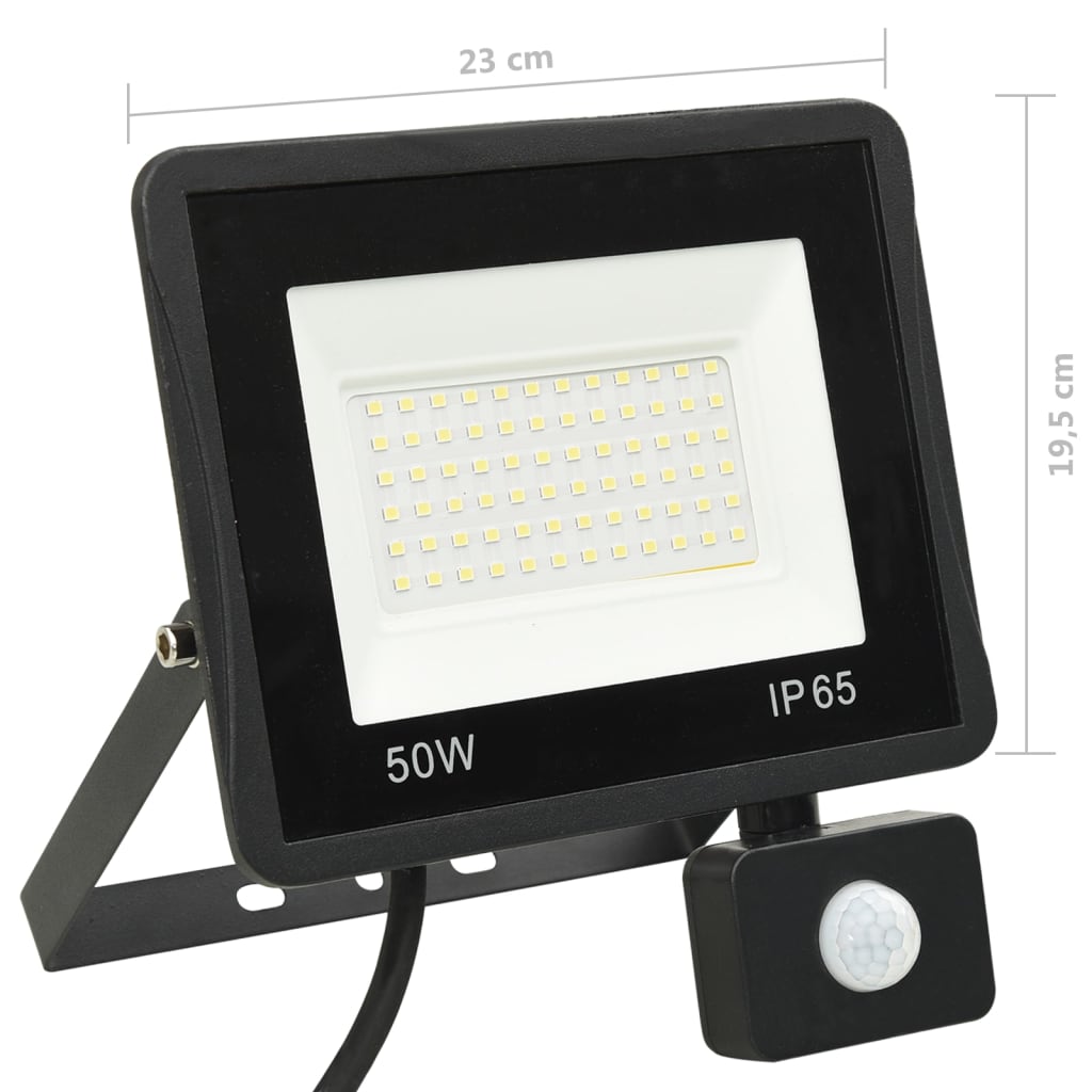 Spotlight Met Sensor Led 50 W Warmwit 1