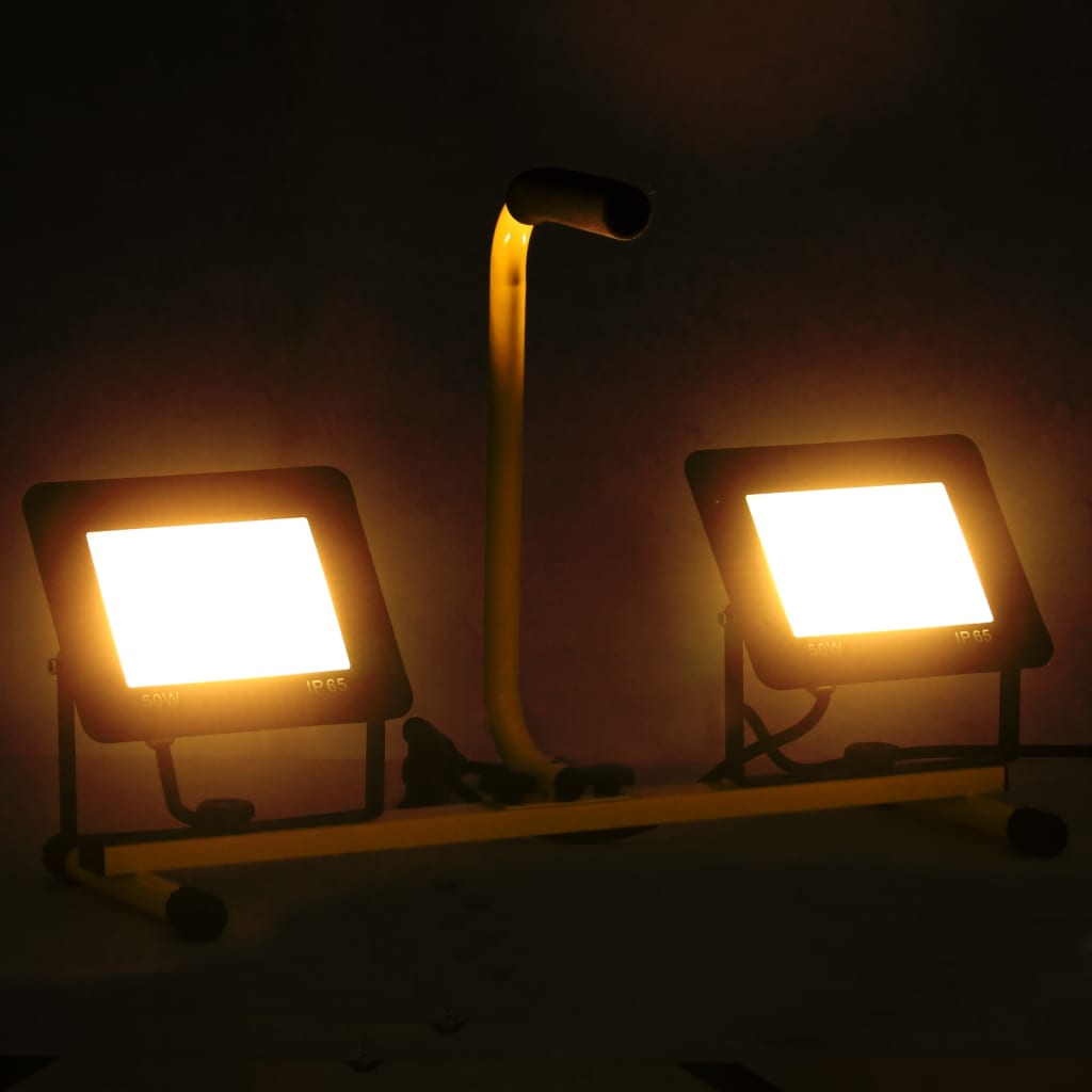 Spotlight Met Handvat Led 2x50 w Warmwit
