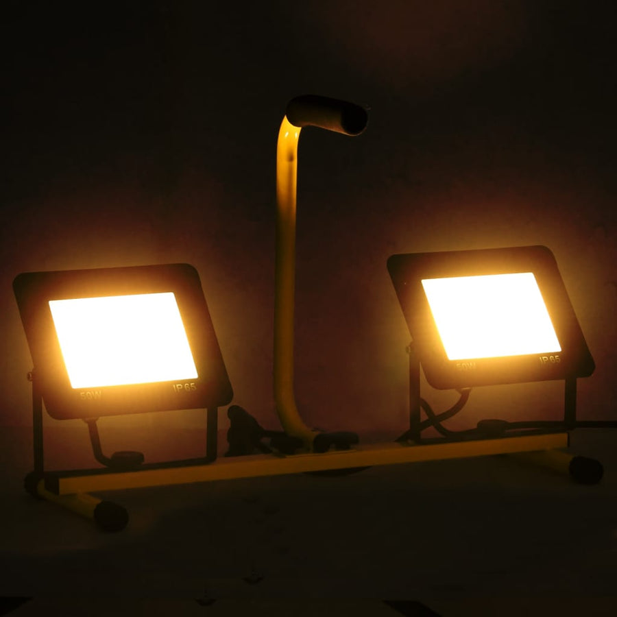 Spotlight Met Handvat Led 2x50 w Warmwit