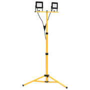Werklamp LED 2x20W statief 78x78x167.5 cm zwart geel