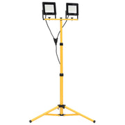 Werklamp LED 2x50W koudwit met statief 78x78x172.5 cm