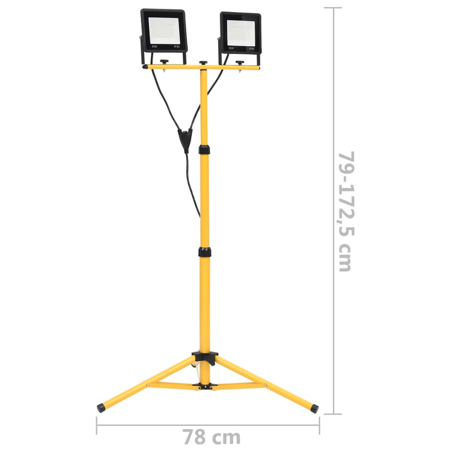 Spotlight Met Statief Led 2X50 W Koudwit