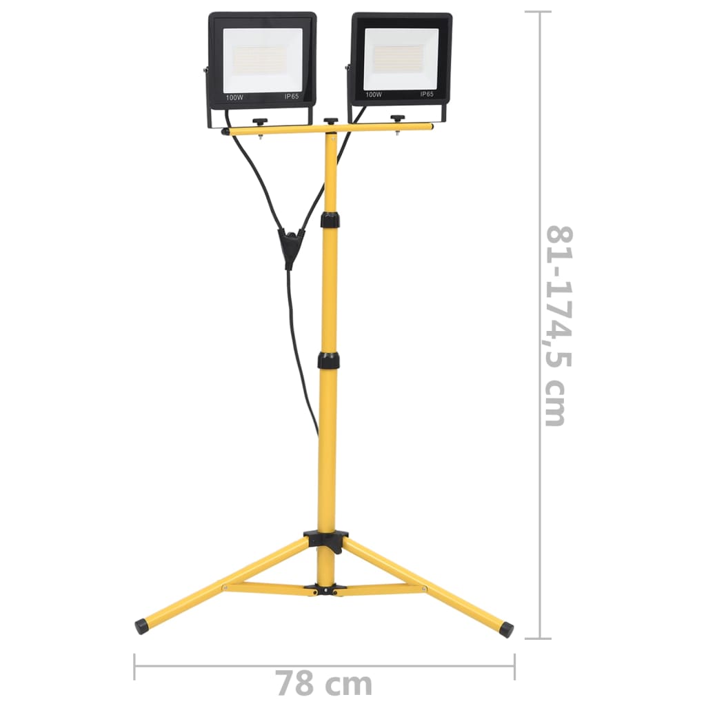 Spotlight Met Statief Led 2X100 W Koudwit