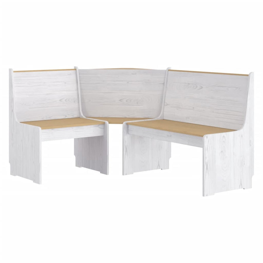 Hoekbank 151 Cm Massief Grenenhout Honingbruin En Wit honey brown and white