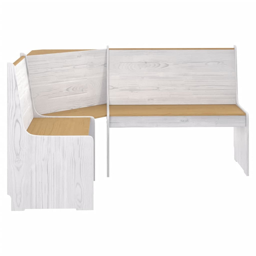 Hoekbank 151 Cm Massief Grenenhout Honingbruin En Wit honey brown and white